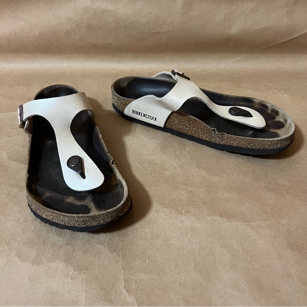 Birkenstock | Gizeh Birko-Flor Graceful Pearl White Thong Sandals Size 8 (EU 39)